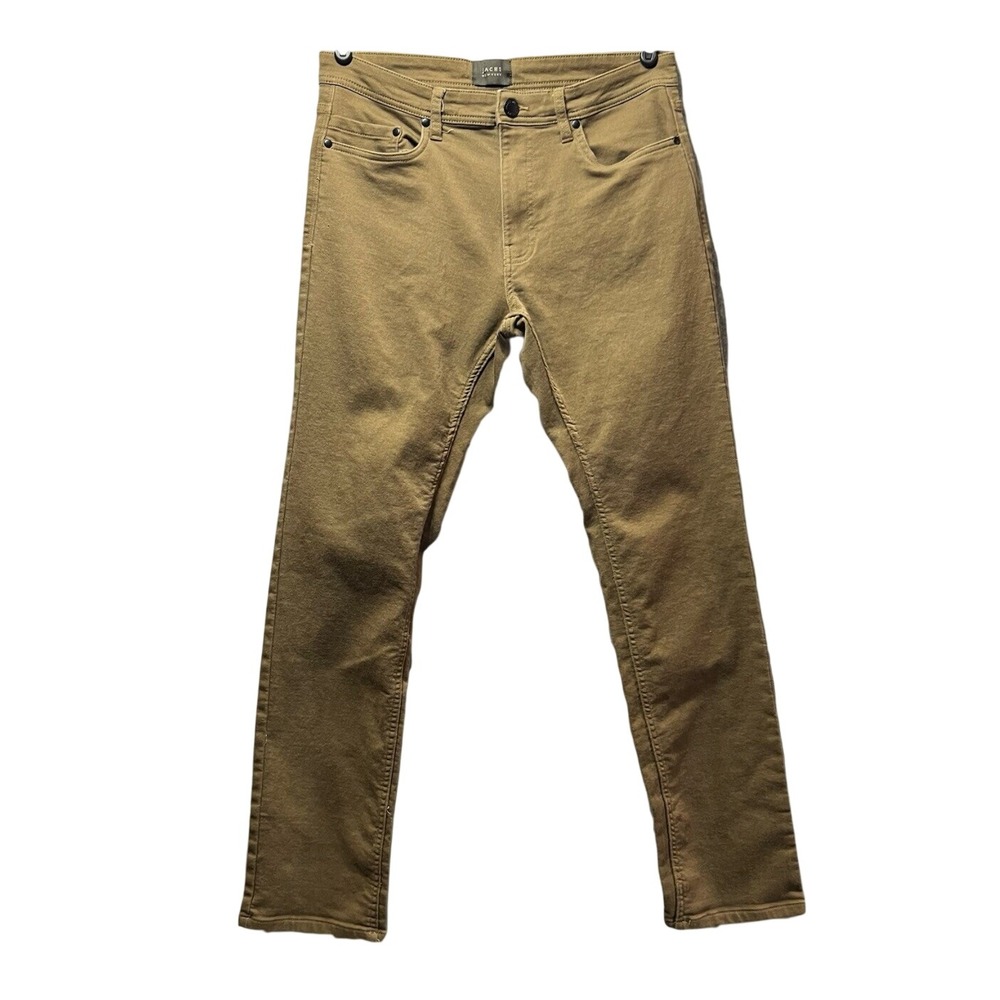 Jachs New York Mens Slim Fit Stretch Pants Tobacco Brown 32x32 Chino‎ 1529151